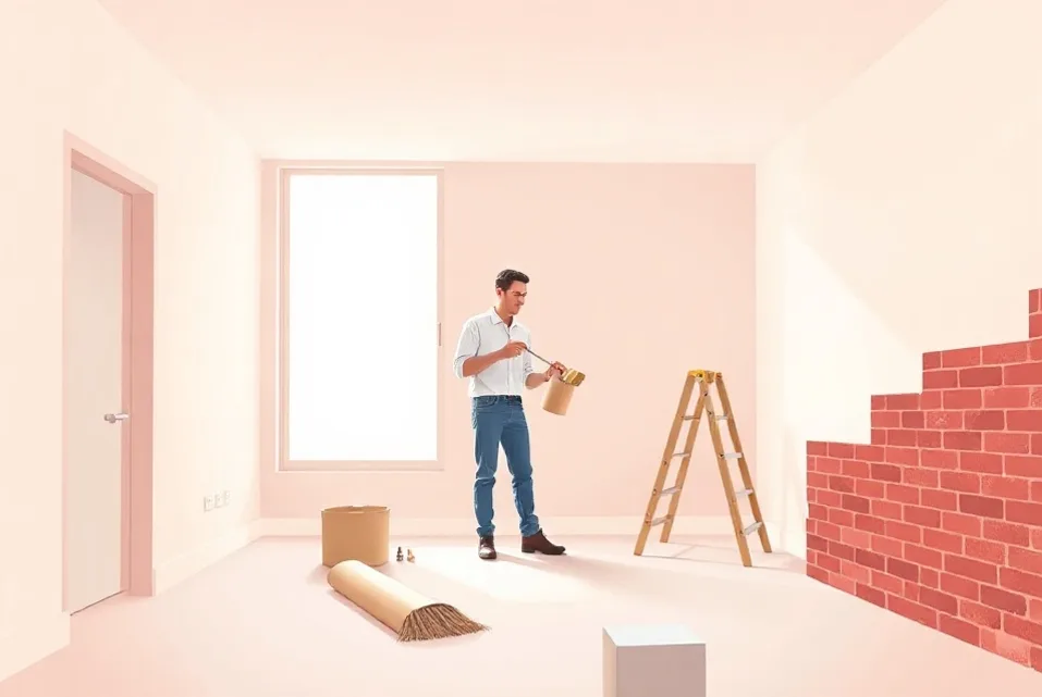 Intérieur rénové après travaux de peinture à Rixheim